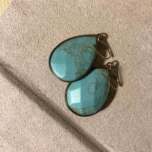 Teardrop turquoise earrings
